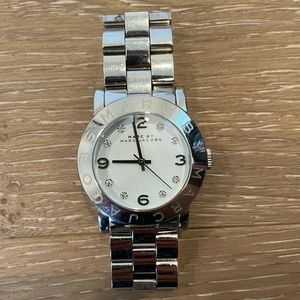 MARC JACOBS women’s silver watch with studs